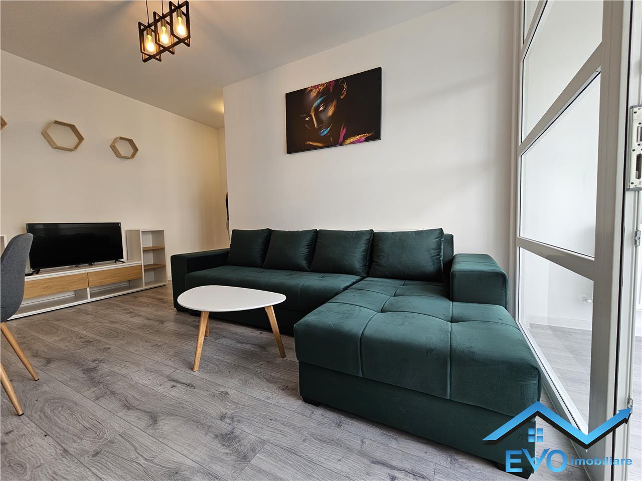 De inchiriat apartament nou cu 2 camere, la prima inchiriere, mobilat si utilat, in Visoianu