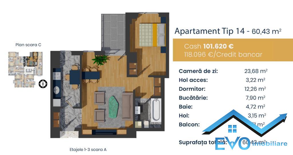 Apartamente noi cu 1,2,3,4 camere, in cartierul Pacurari, 0 comision