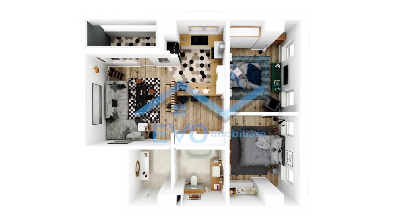 Apartament nou, 3 camere tip 1C, zona Tatarasi, 0 comision