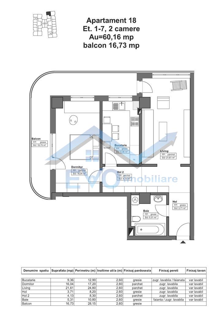 Apartament nou, 2 camere, 76.89 mp, etaj 1, 0 comision, Tatarasi