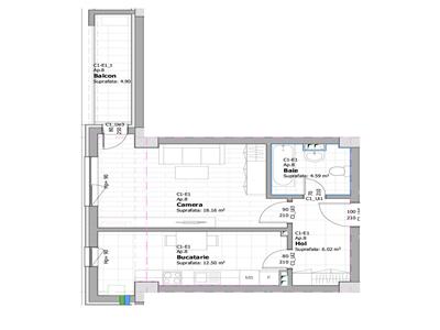 Apartament o camera, 46mp, bloc nou, Tatarasi, COMISION 0