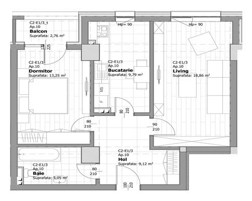 Apartament cu 2 camere, 59mp, bloc nou, Tatarasi