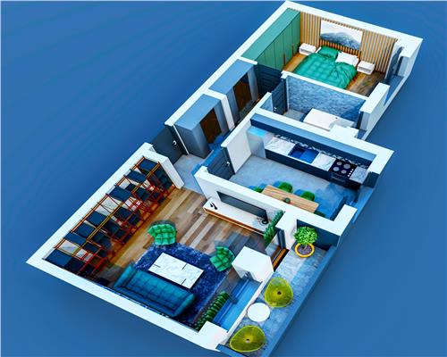 Apartament Nou cu 2 Camere in Visan, Iasi | Fara Comision de Vanzare | Pret 69.600 Euro cu TVA  inclus