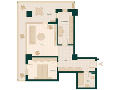 Apartament modern 2 camere, bloc nou, Podu Ros, tip 11D, 0 comision