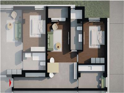 Apartament 2 camere, 53 mp, Valea Adanca, Finalizare August 2022